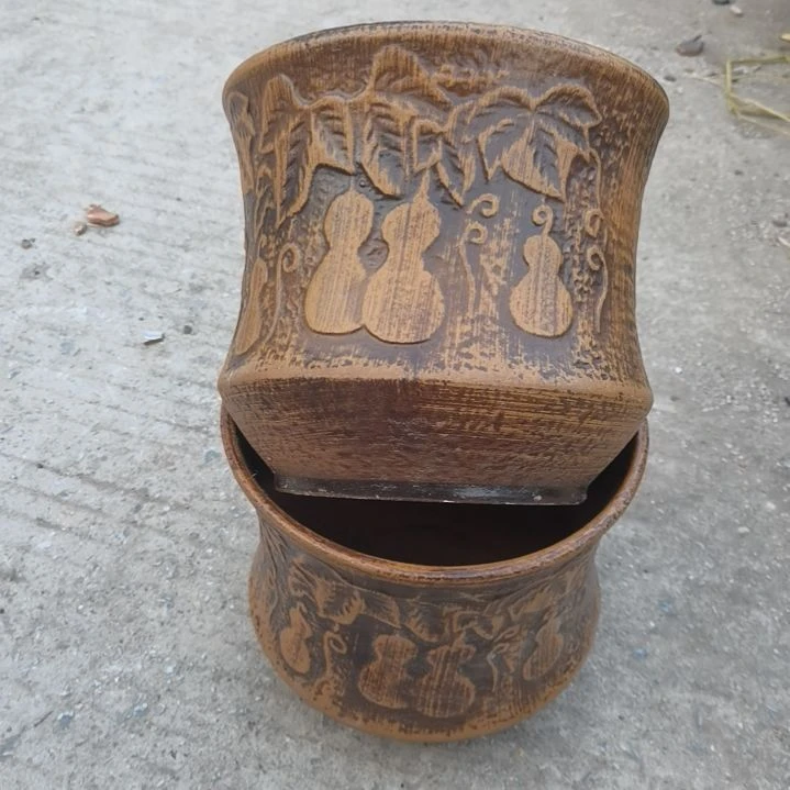 红陶20/18瑕疵两个盆