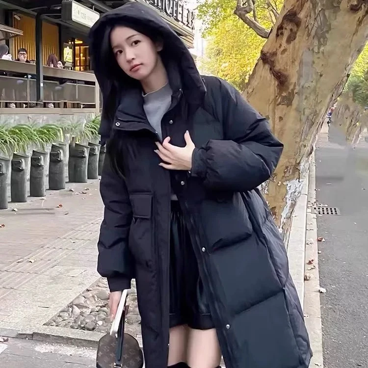 冬季气质保暖通勤时尚百搭显瘦连帽女装外套