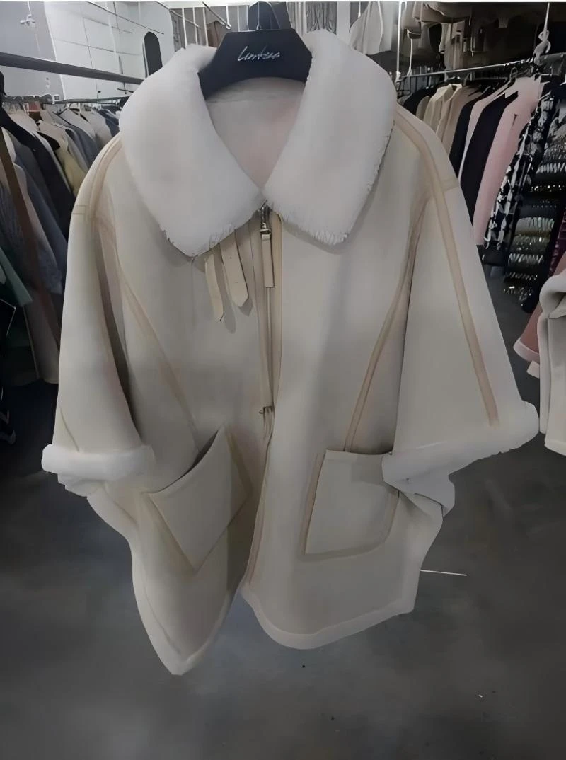 【兰帝专属】厚款女优品长袖上衣洋气天然短外套3890