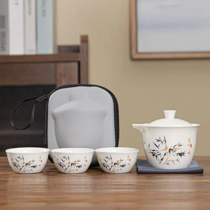 【富竹-旅行茶具套装】一壶三杯功夫茶具泡茶壶A12131