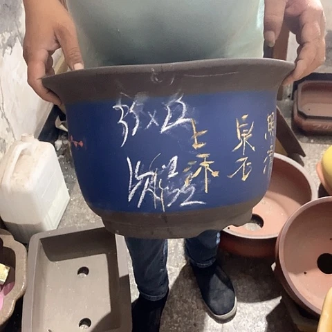 紫砂花盆手工制作