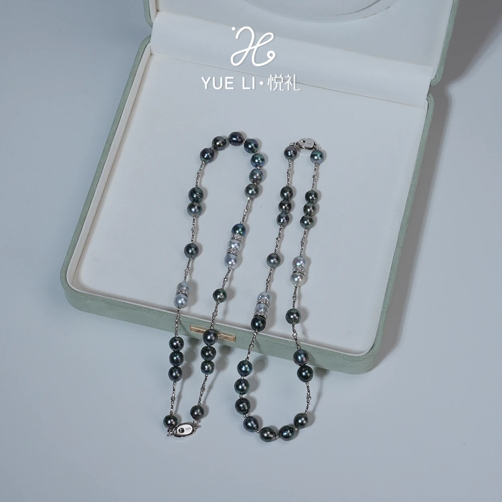 【悦礼】海水大溪地真多麻巴洛克8-10mm S925银多样性发货，发一件