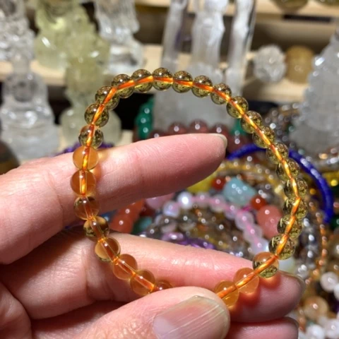 水晶手串未镶嵌清*6mm手串