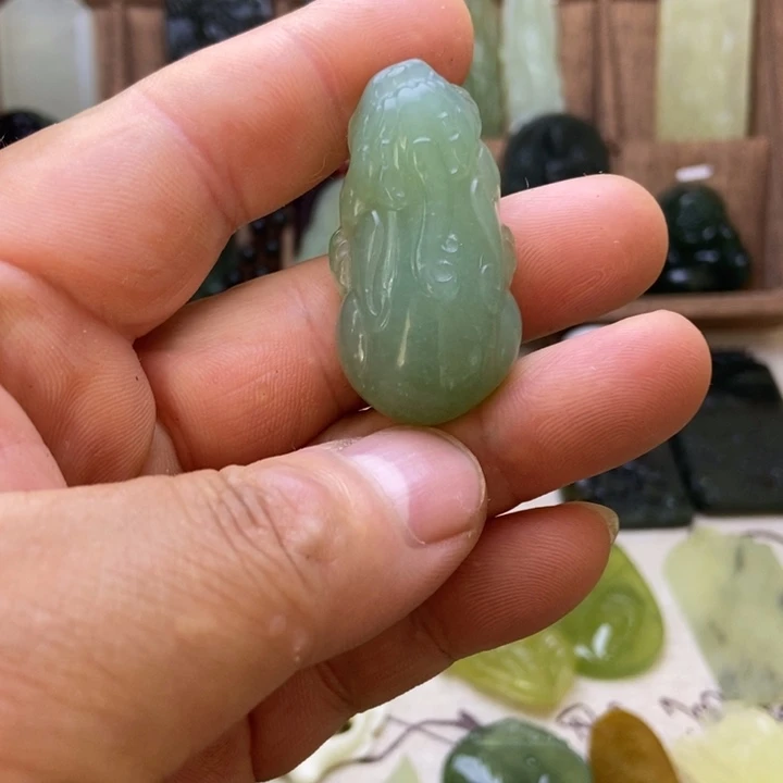 B***3岫玉未镶嵌挂件貔貅