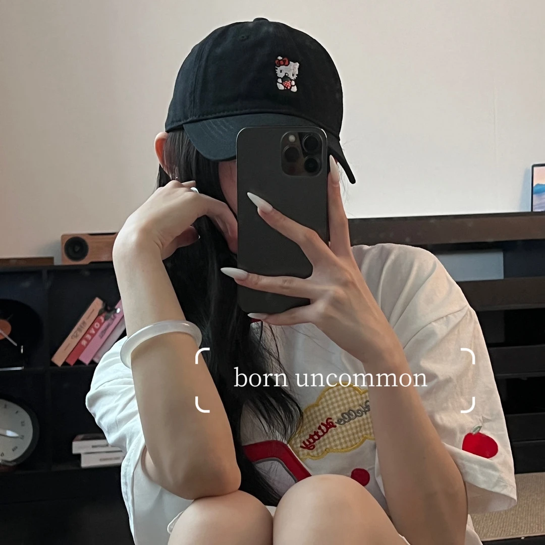 可爱HelloKitty绣花棒球帽卡通夏季防晒少女骑车防紫外线卡通网红