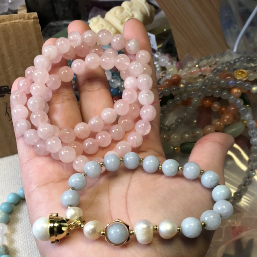 水晶手串两串设计款手串