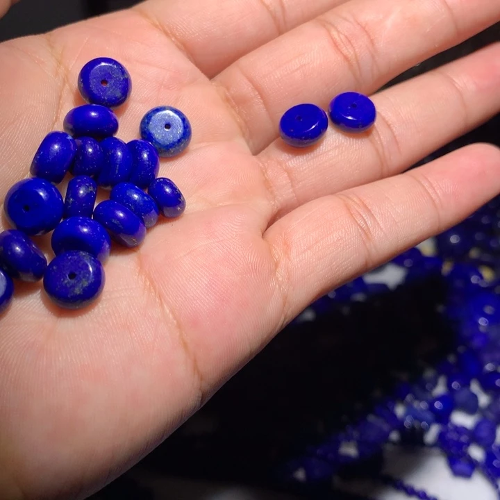 青金石未镶嵌一对隔片