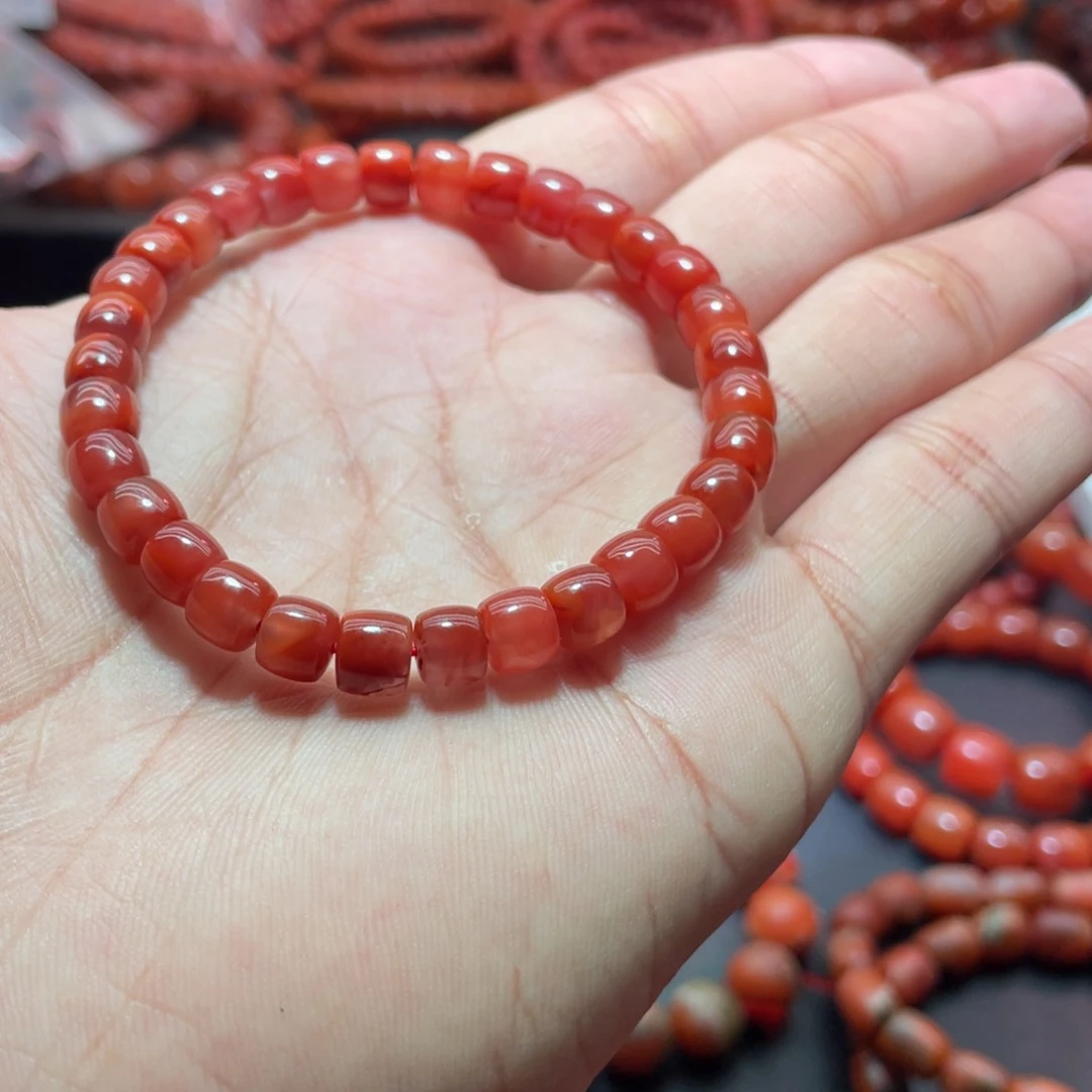 南红玛瑙手链未镶嵌