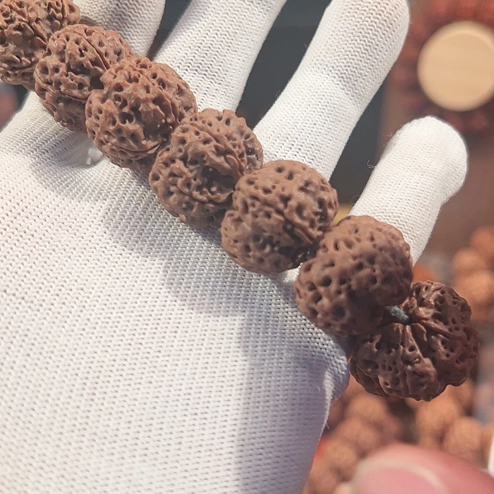 吊坠金刚菩提古龙红皮矮桩，梅花双龙