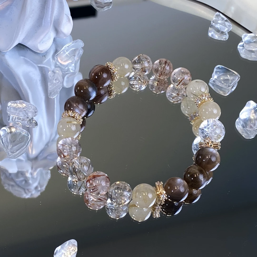 【骨干】天然水晶手串原创小众设计