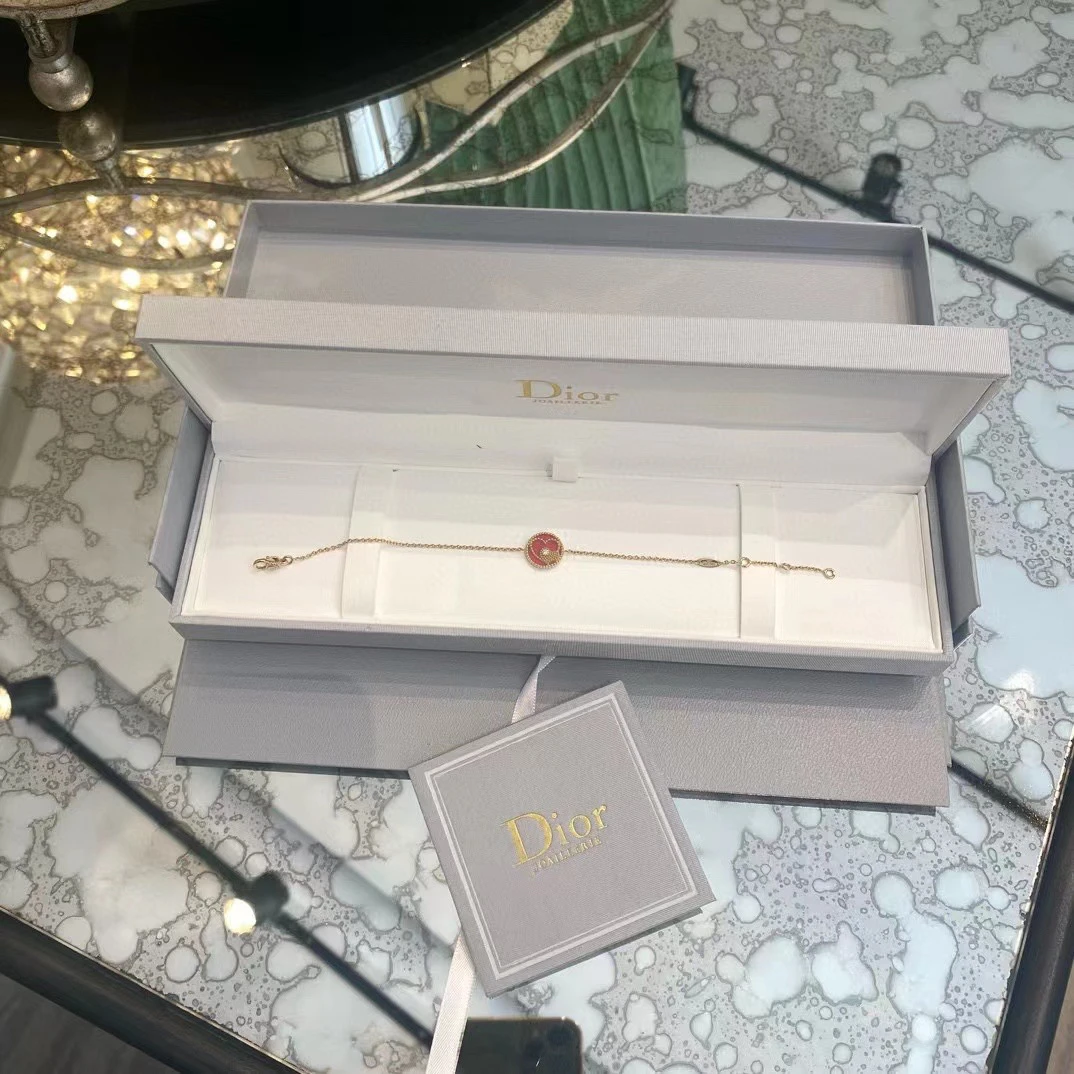 全新未使用 DIOR/迪奥 k金镶钻珐琅 限定手链