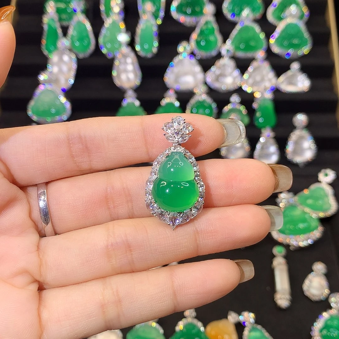 愿***初玛瑙/玉髓银S925镶嵌颈饰