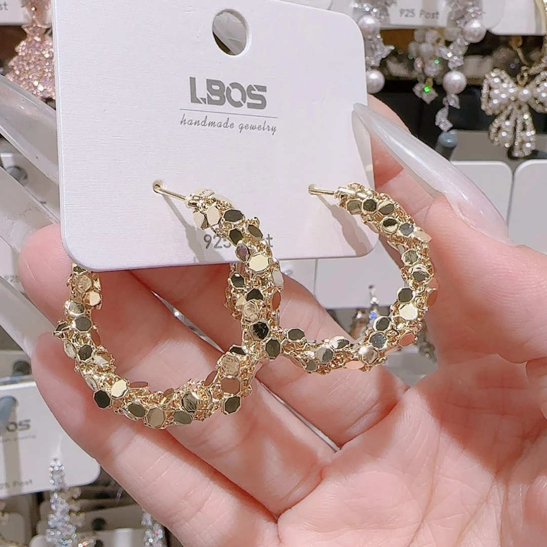 锆石铜合金925银耳环