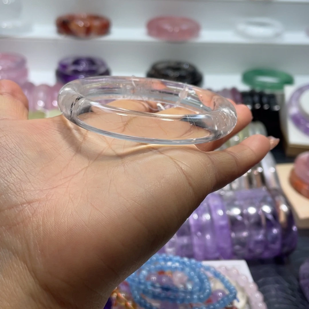 水晶手镯58圈口23号未镶嵌