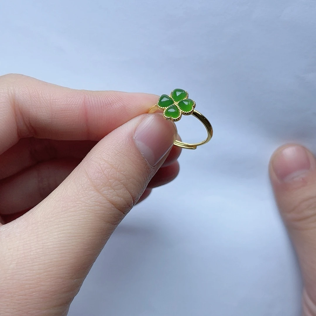 和田玉戒指。k k银S925镶嵌