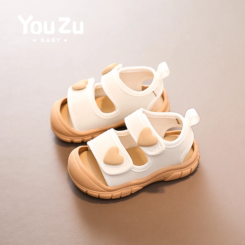 宝宝凉鞋爱心防滑软底休闲2025年新品夏季1一3岁女婴儿运动学步鞋