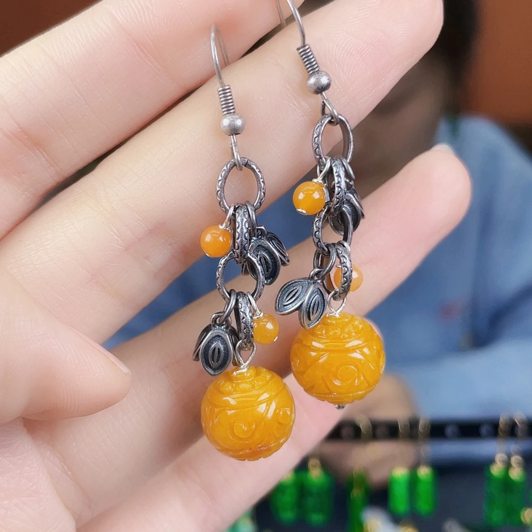 翡翠未镶嵌耳饰饰品