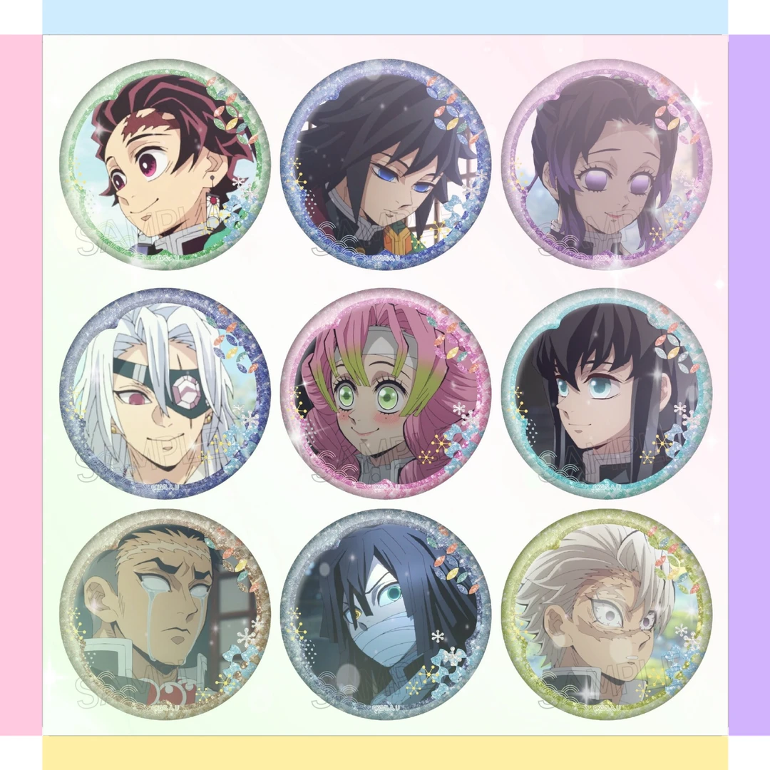 日谷国现 鬼灭之刃 表情特写闪光吧唧徽章盲袋代拆