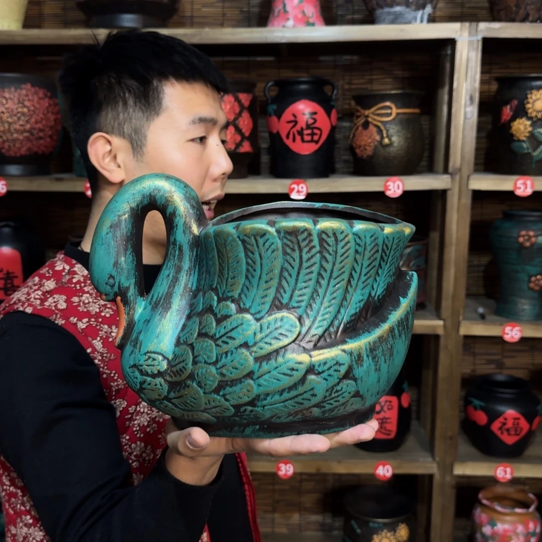 带孔高端浮雕花盆炸炸炸炸