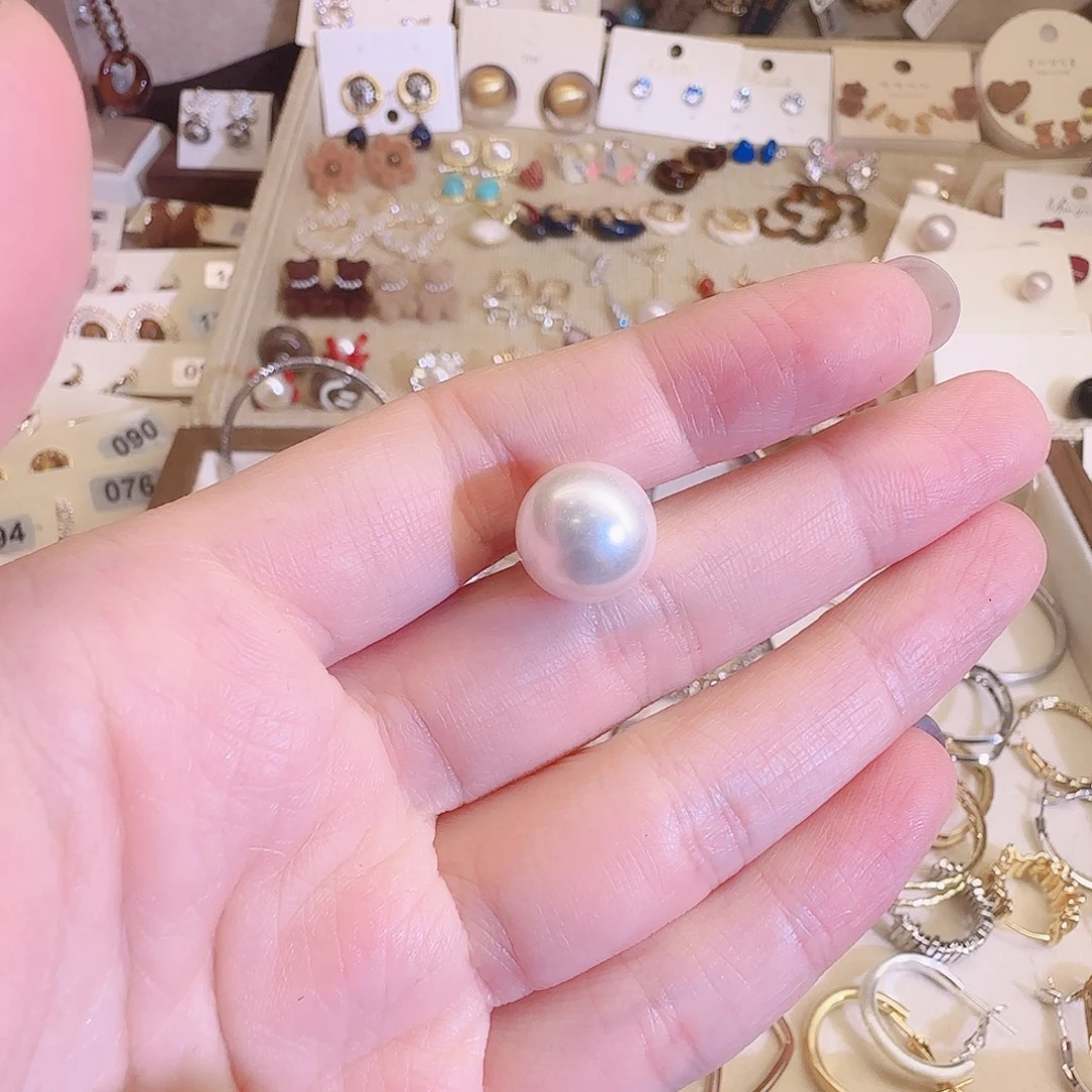 仿珍珠铜合金925银耳钉