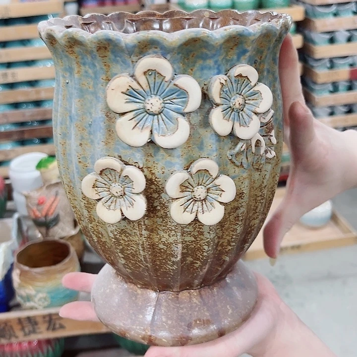 凑单10元陶瓷花盆发货！