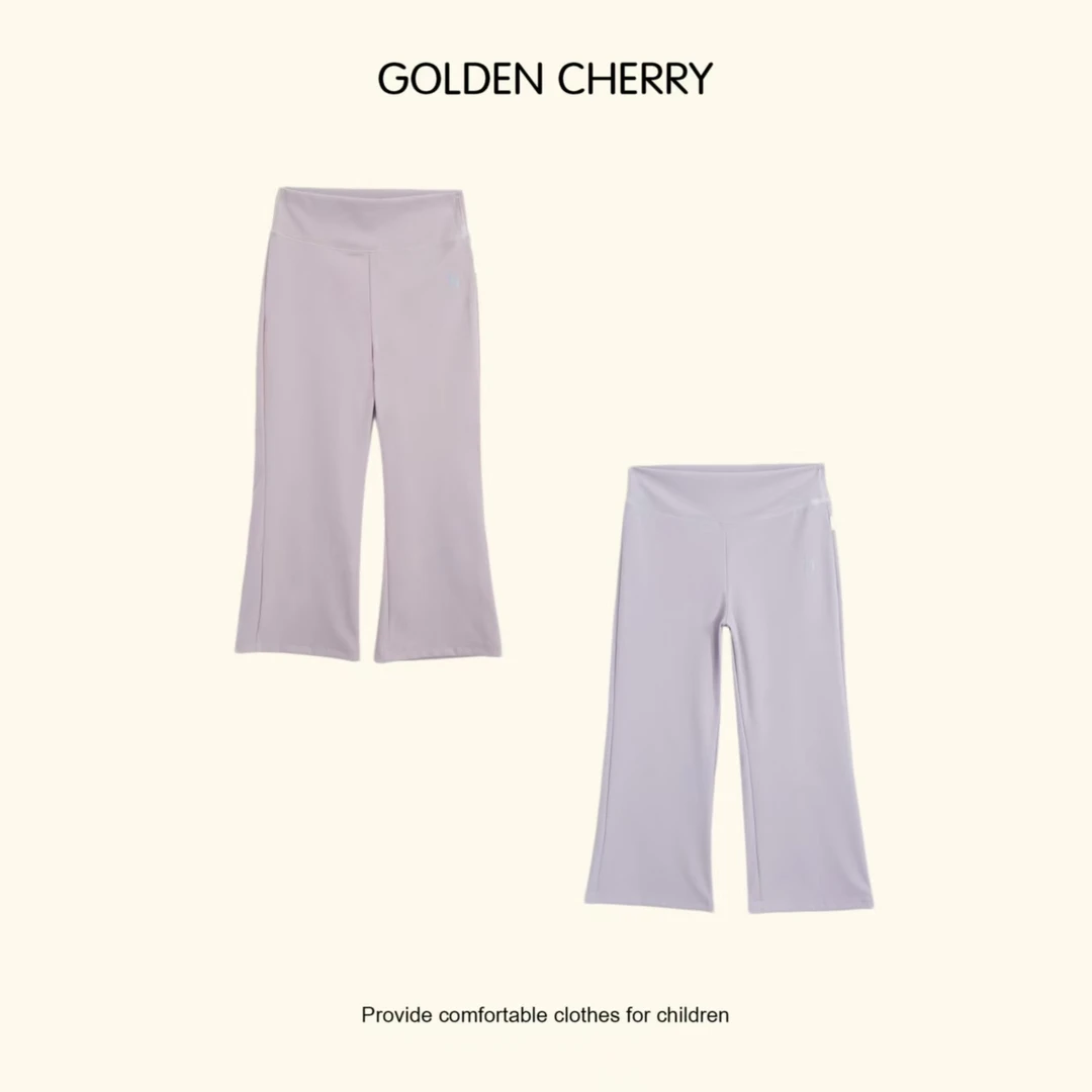 【金樱桃Golden cherry】小童双色高腰洋气百搭瑜伽休闲裤JYT2138
