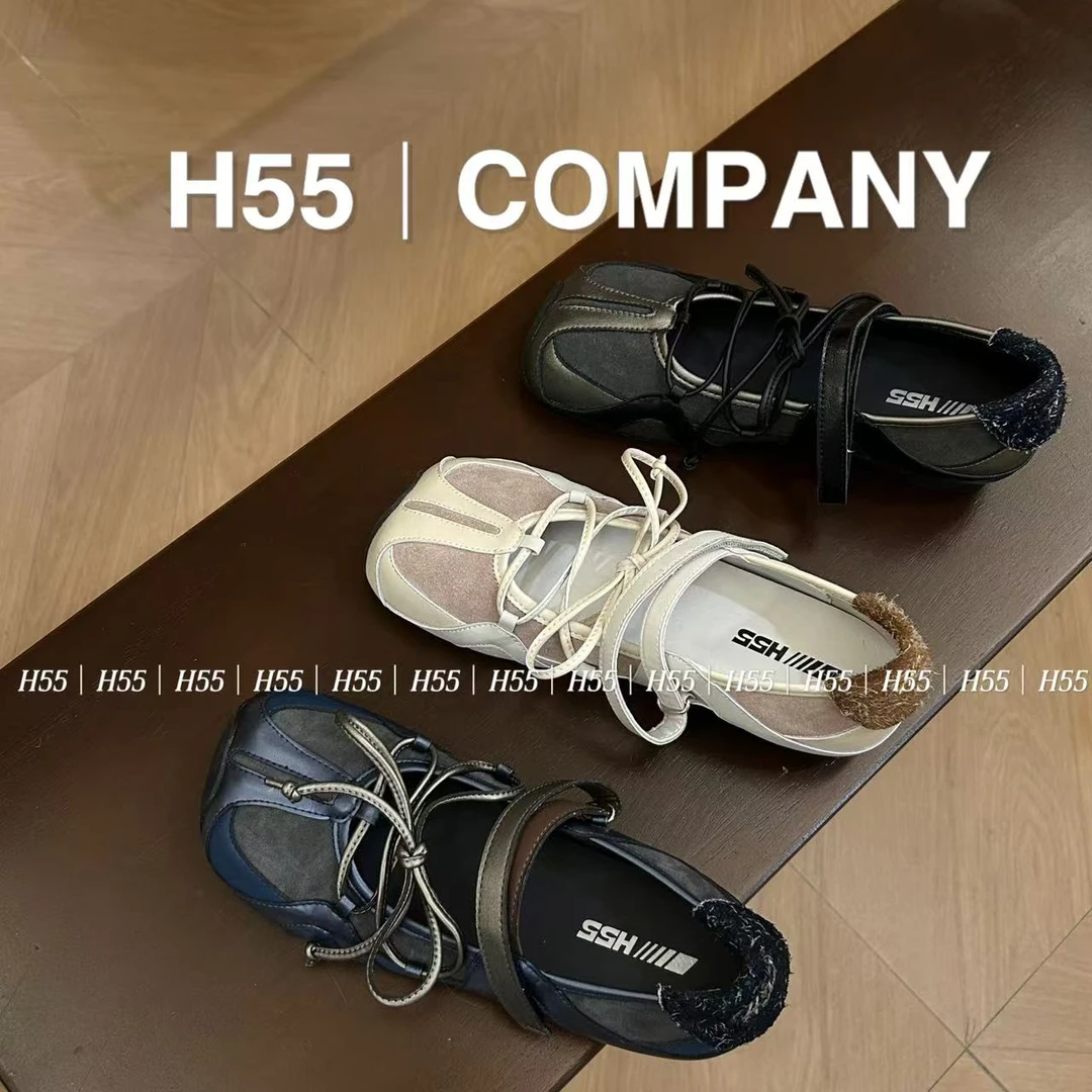 【小婉同款】H55-造梦者|叛逆芭蕾风魔术贴玛丽珍鞋3cm10-2371