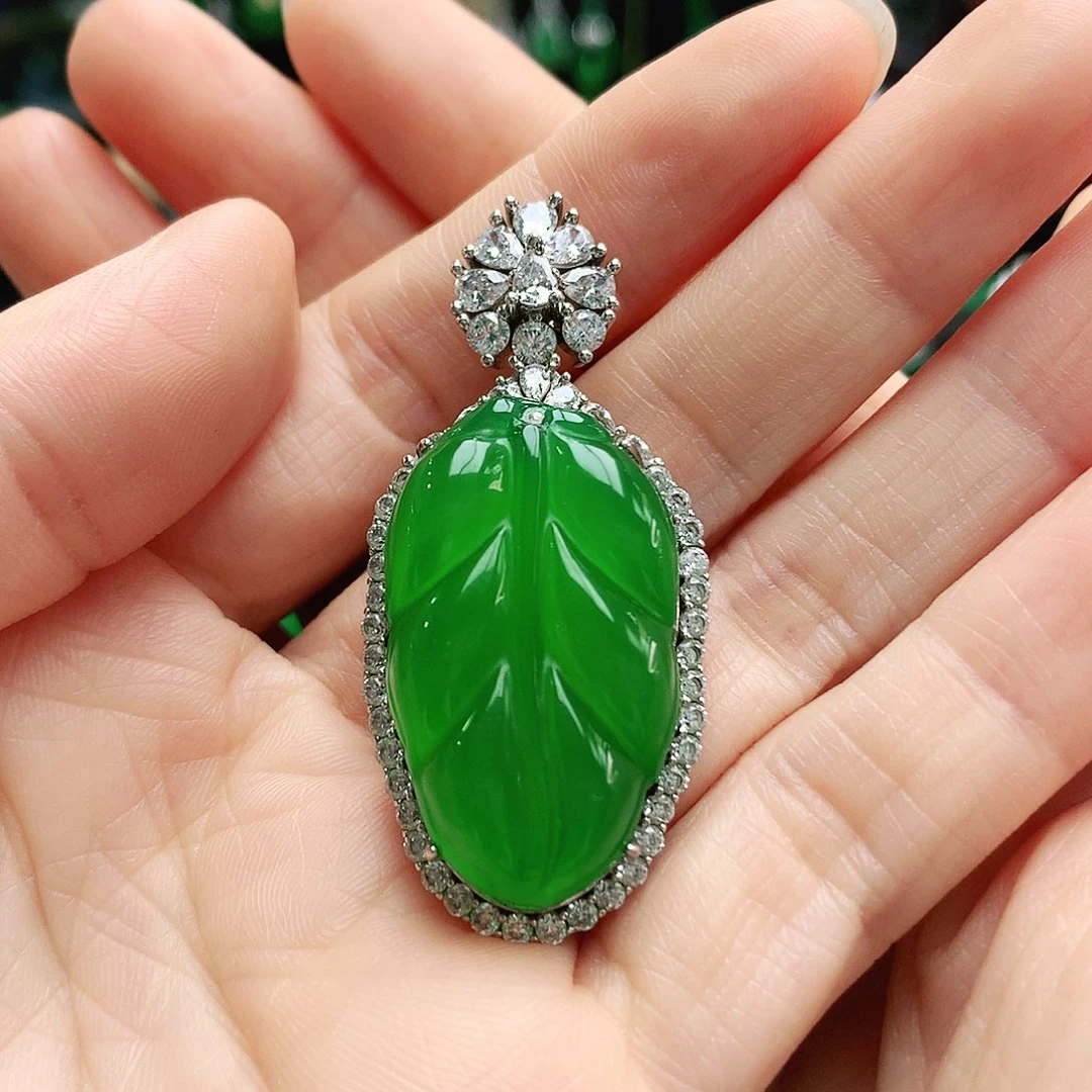 玛瑙/玉髓吊坠银S925镶嵌