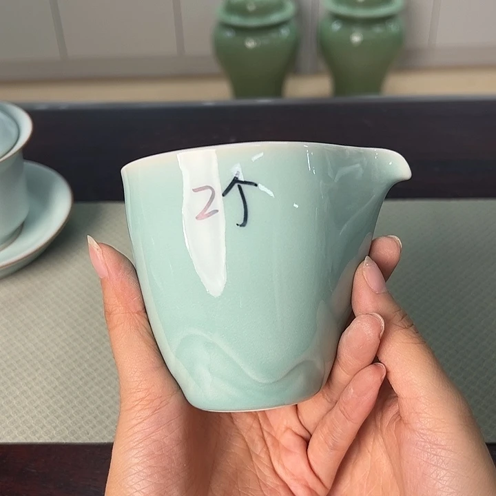 龙泉云间青瓷小米茶器