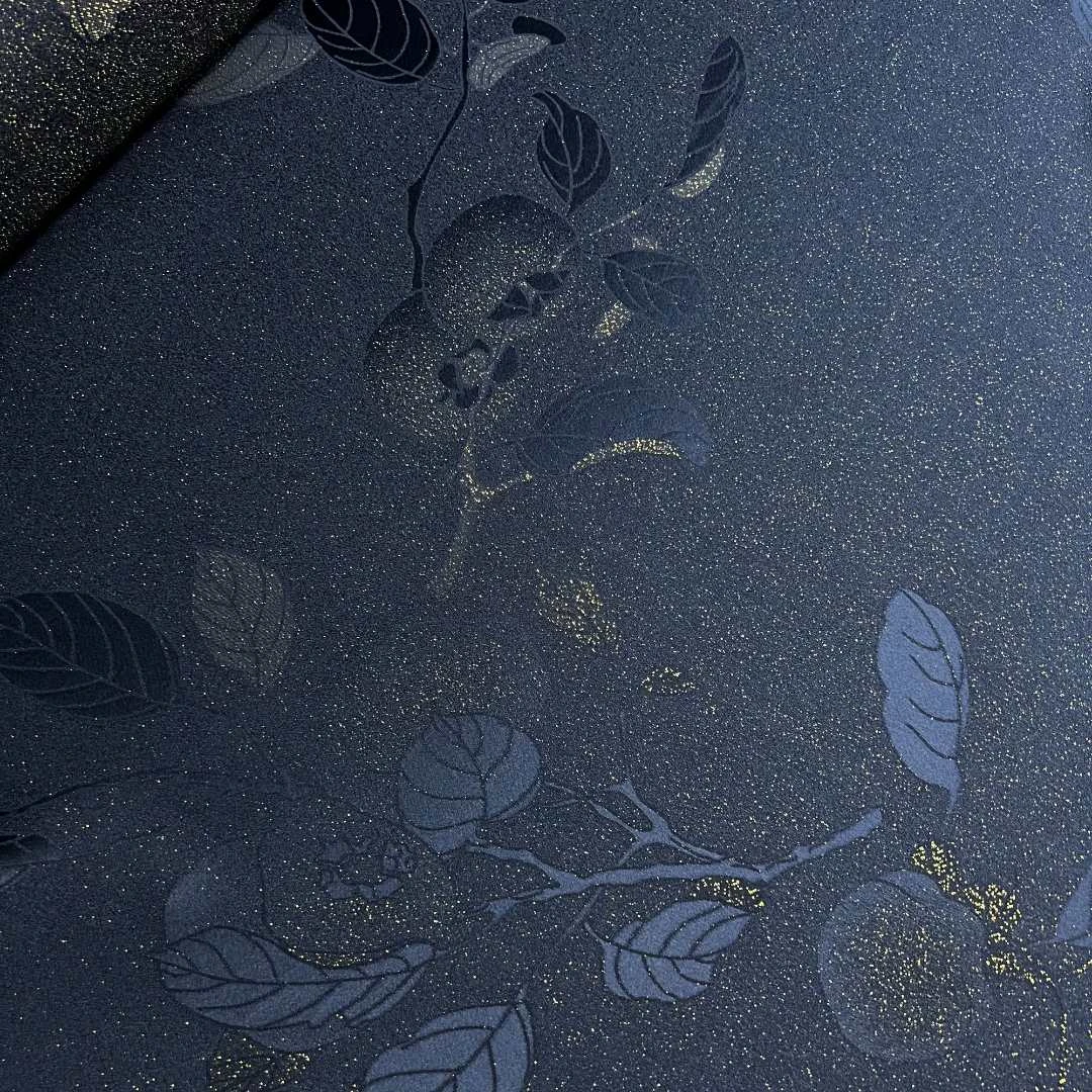 【楚娇】15-深蓝织金柿柿如意  百分百桑蚕丝  70门幅正绢