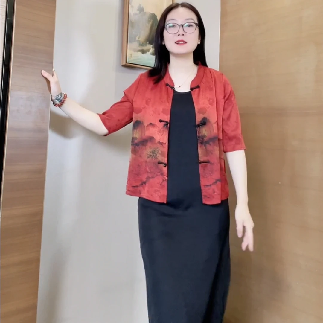 x新中式缎面丝滑时尚外套s25429