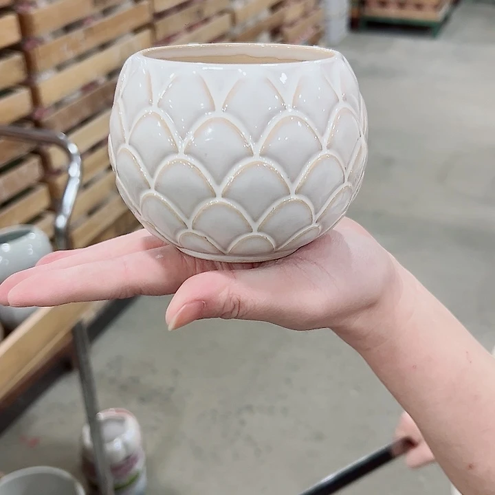 有孔.凑满10元发货多肉陶瓷花盆！