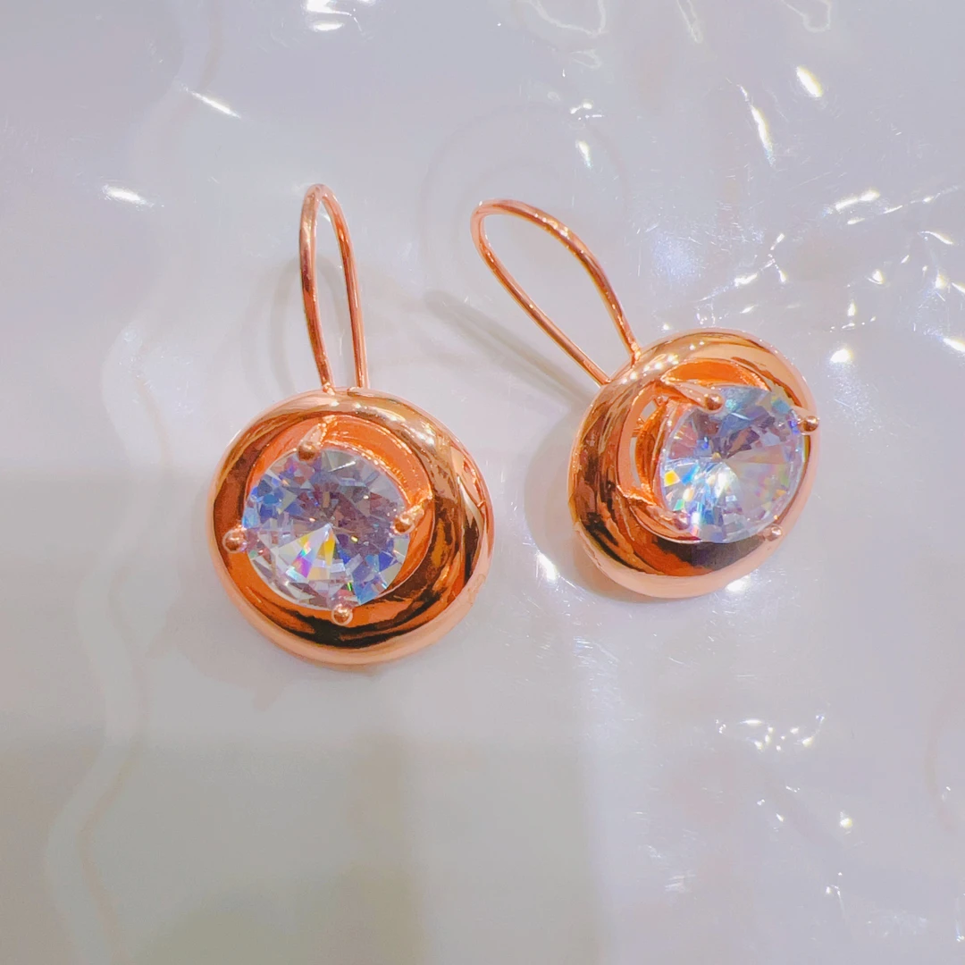 合金玻璃耳饰 绿色原创设计民族风女耳环耳饰耳扣首饰轻奢