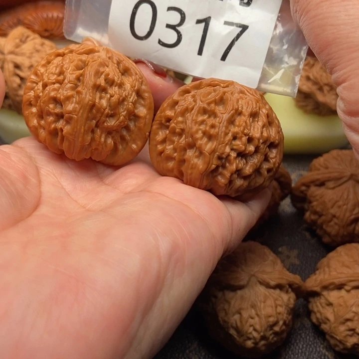 吊坠文玩核桃白狮子全品43