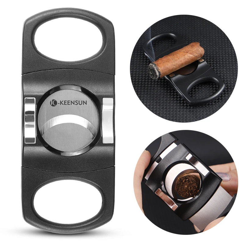 KEENSUN 茄神 轻巧便捷雪茄剪 不锈钢锋利双刃剪