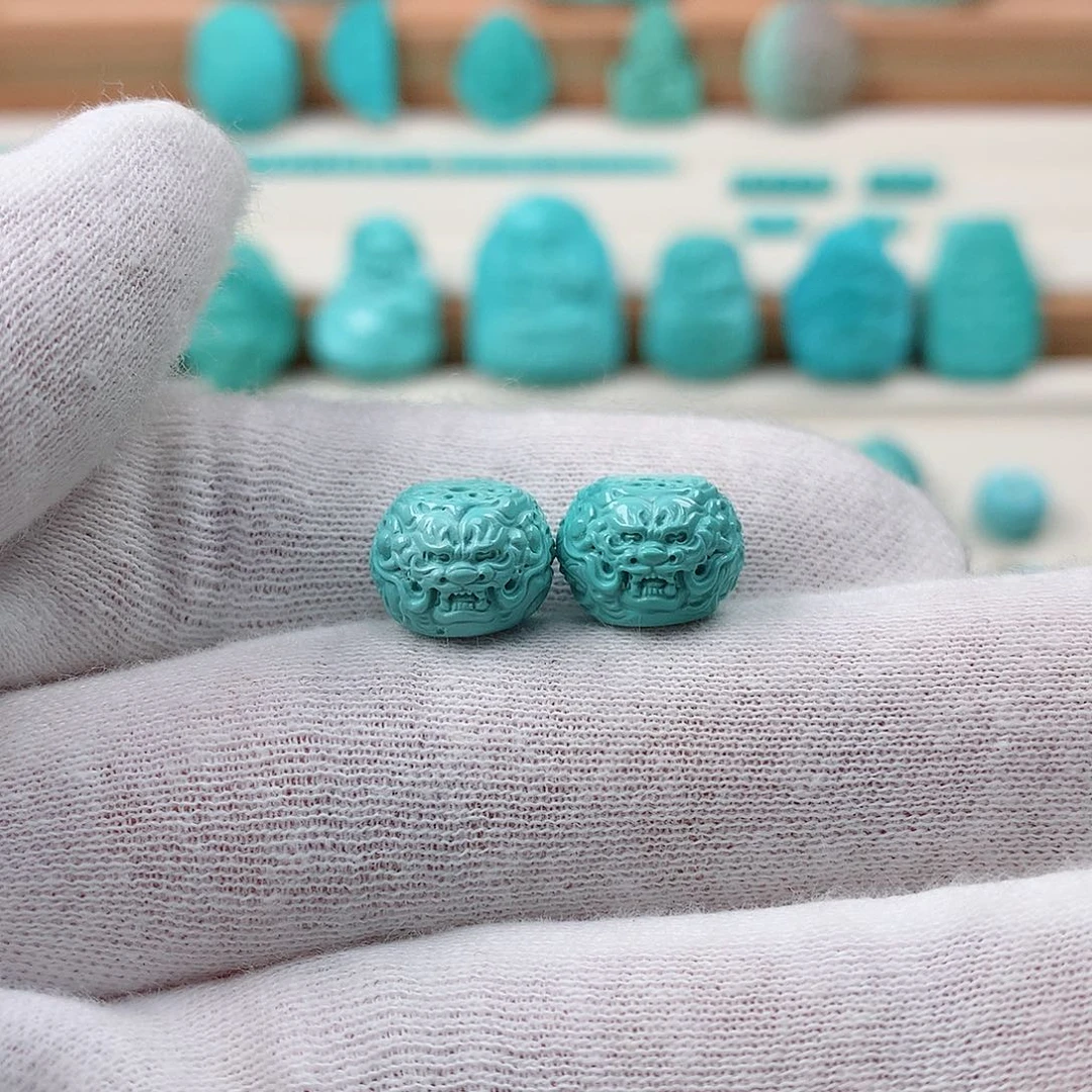 珠宝奇石绿松石未镶嵌龙珠11.3mm