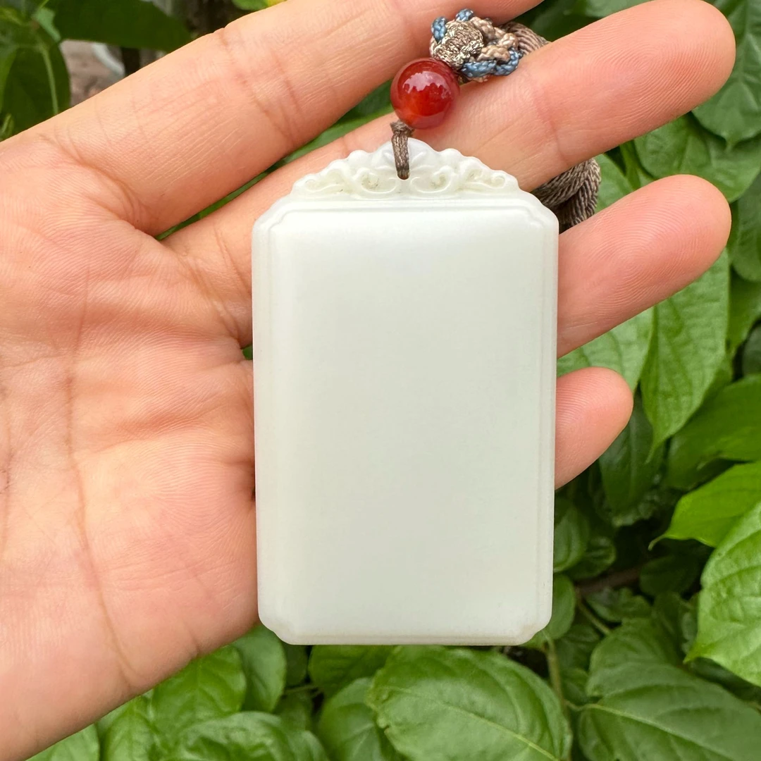 和田玉白玉无事牌