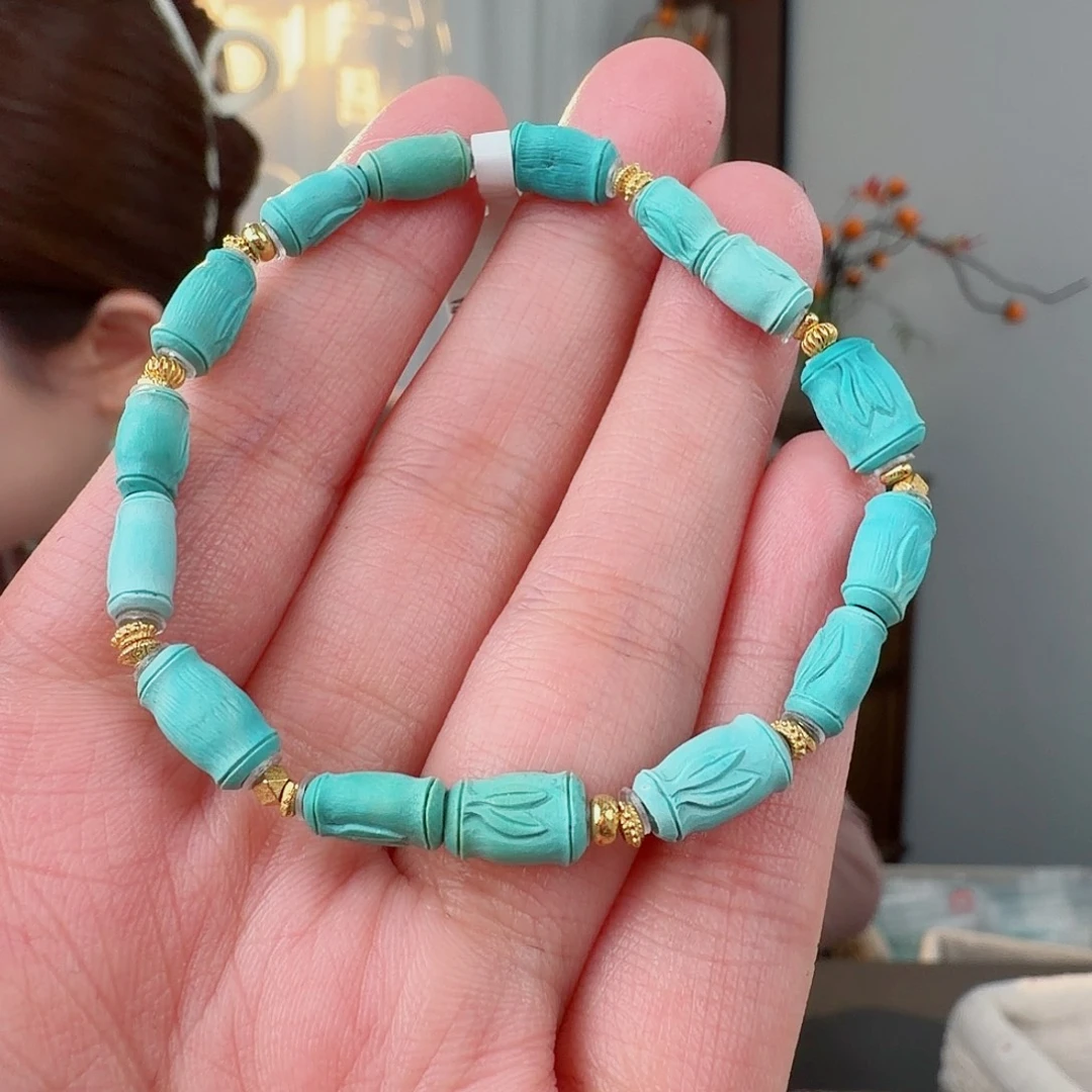 绿松石18K金镶嵌珠宝奇石