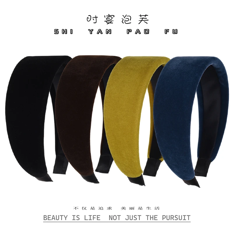 暮色宽边发箍丝绒雾面哑光秋季氛围发饰云朵零压感休闲百搭压发箍