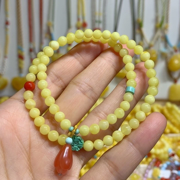 蜜蜡未镶嵌手链5mm