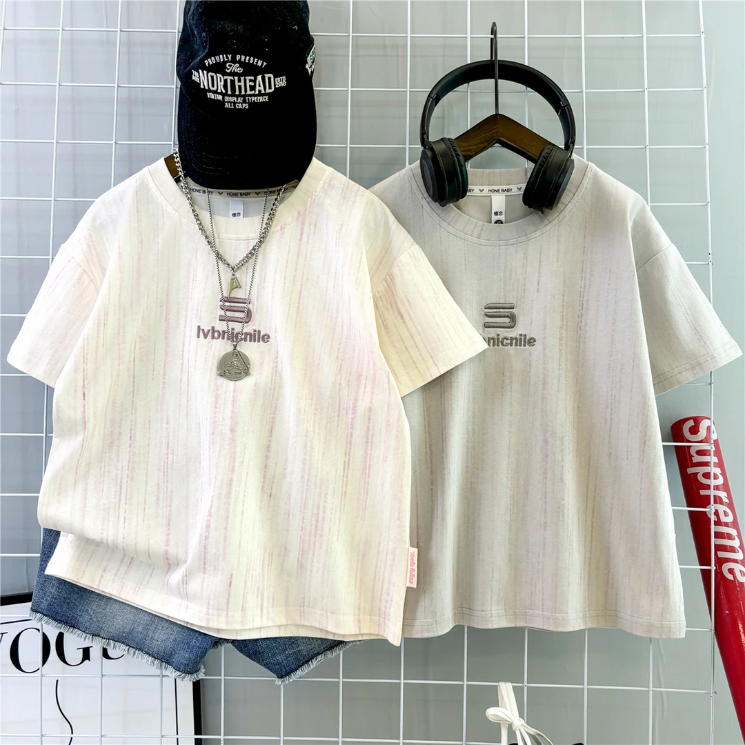 男童夏款T恤2025款夏季短袖ol上衣宝宝夏装中大童圆领韩版