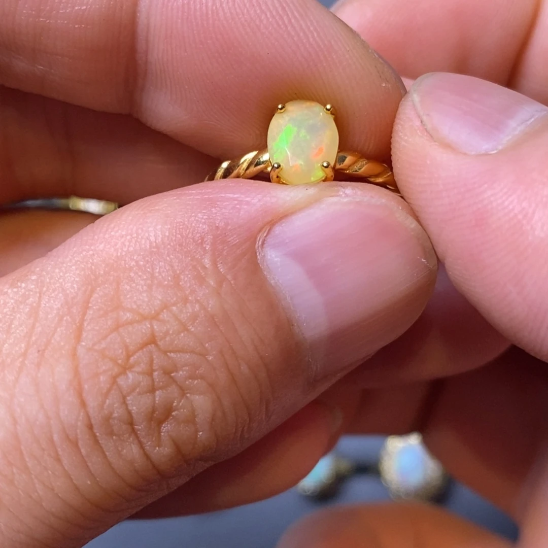 银S925镶嵌欧泊戒指46