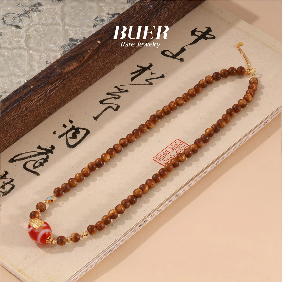 沉香【不二】宝瓶天珠DIY沉香项链(多样性发）