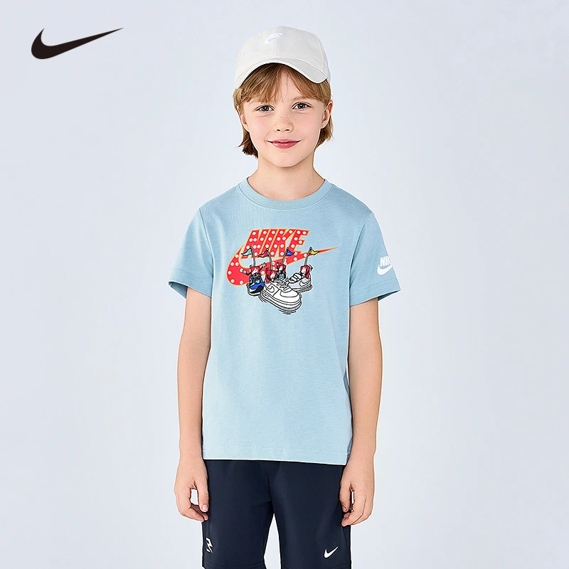 Nike耐克儿童童装夏季男童小童卡通logo短袖T恤NKB-TE-K949