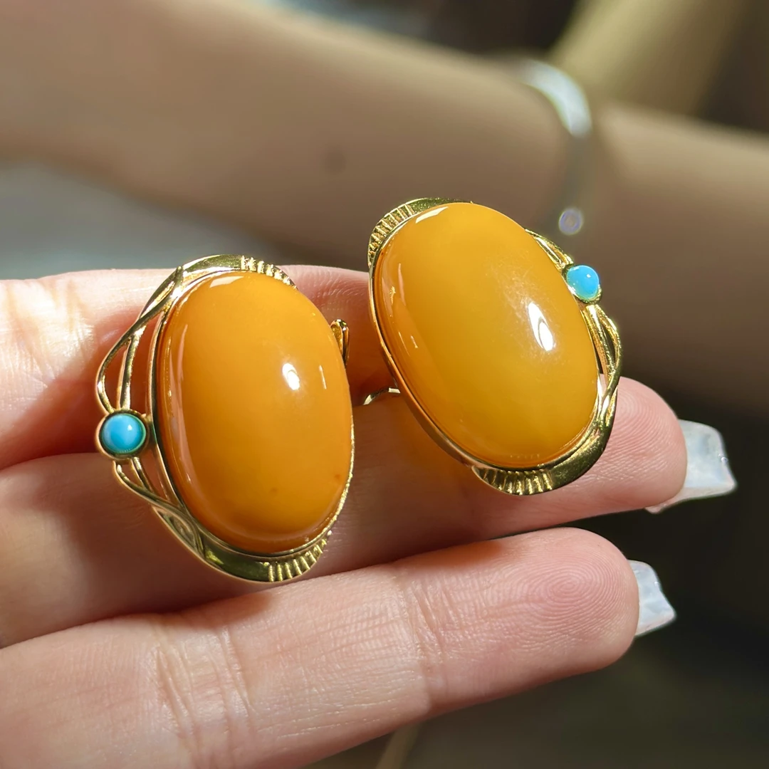 【ZX】蜜蜡蛋面戒指-（多样性发其一）-ZHJ38