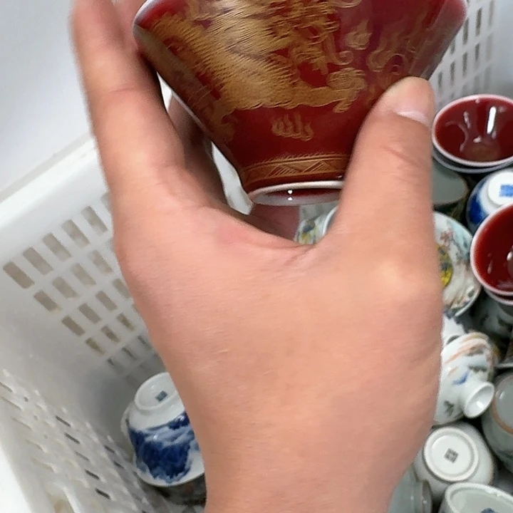 杯郎红斗笠杯龙凤呈祥