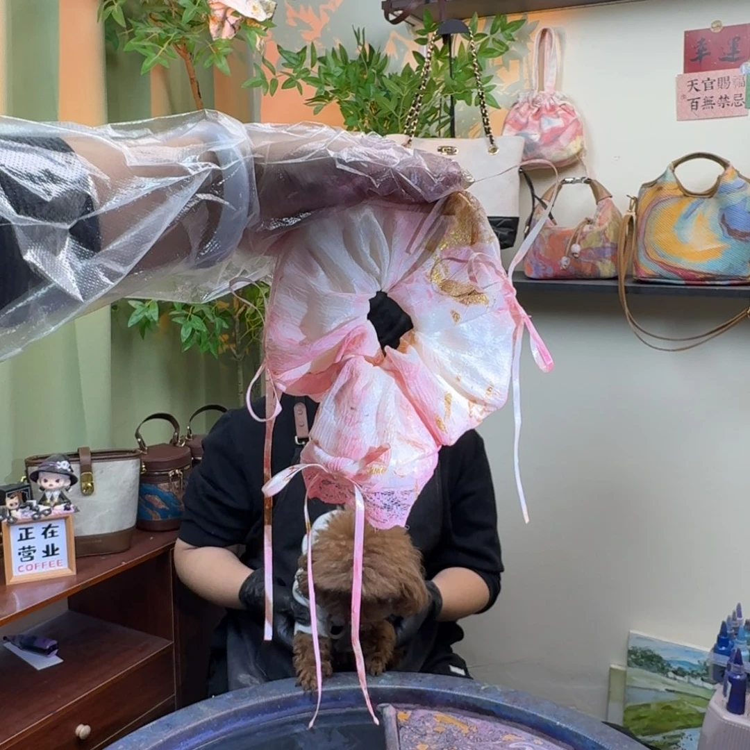 皮质铁合金蕾丝发圈
