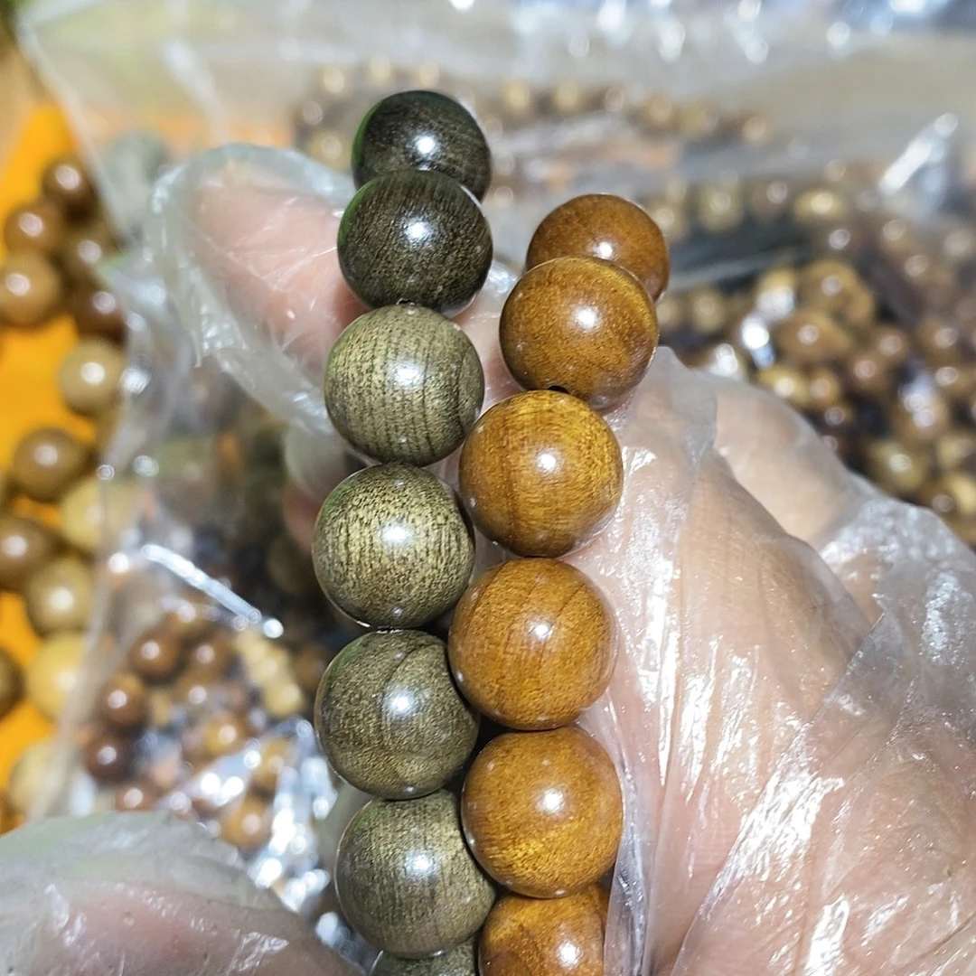 金丝楠空*小叶1.2手串2条