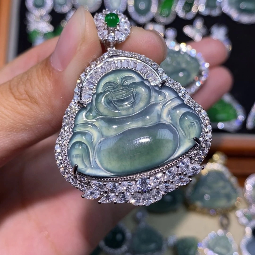 十****颈饰银S925镶嵌翡翠