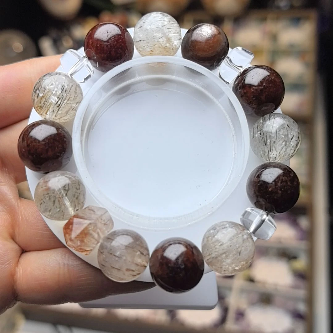 水晶手串未镶嵌Feeling|【巴黎玫瑰】天然水晶默认微瑕介意勿拍